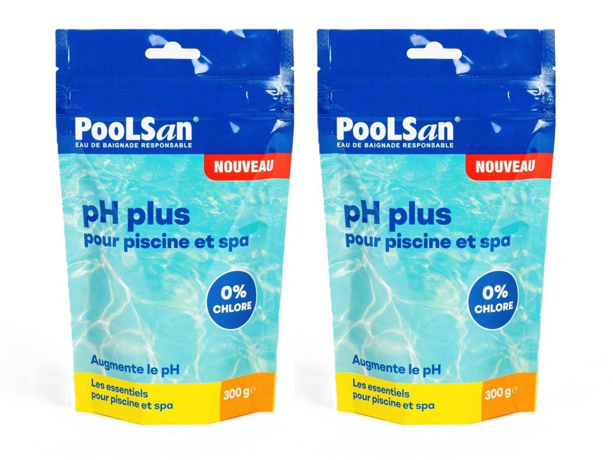 Poolsan - BSI - Pack Poolsan - pH Plus - Poudre - Pour Augmenter Et Stabiliser Le pH de l'Eau - Idéal Pour Piscine Et Spa - 600g - Imagen 1