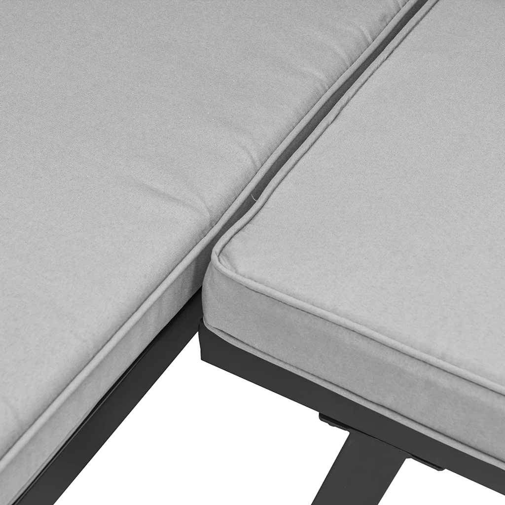 Vidaxl - Ensemble de banc de jardin avec coussins 3 pcs noir vidaXL 3283650 - Image 4