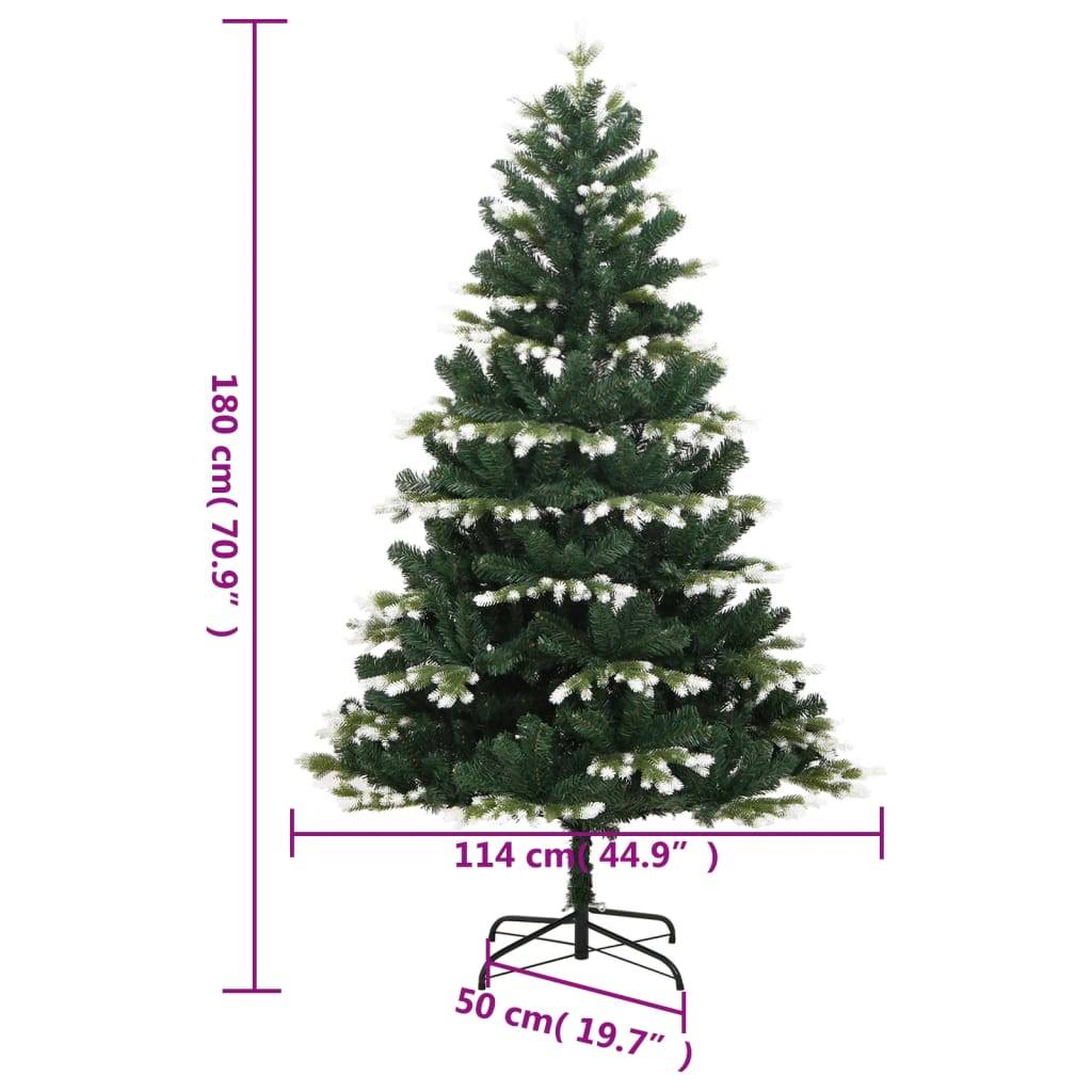 Vidaxl - Sapin de Noël artificiel à charnières avec neige floquée 180 cm vidaXL 356757 - Image 3