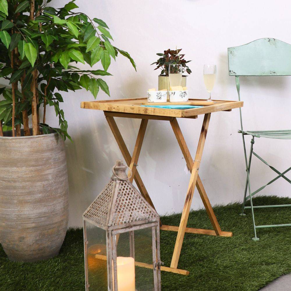 Table en bois marron 45 x 45 x 55cm Chemin de campagne - Imagen 3