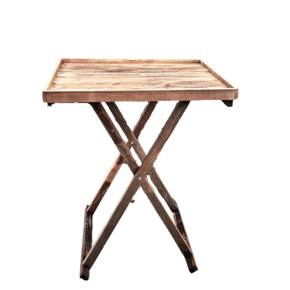 Table en bois marron 45 x 45 x 55cm Chemin de campagne - Imagen 1