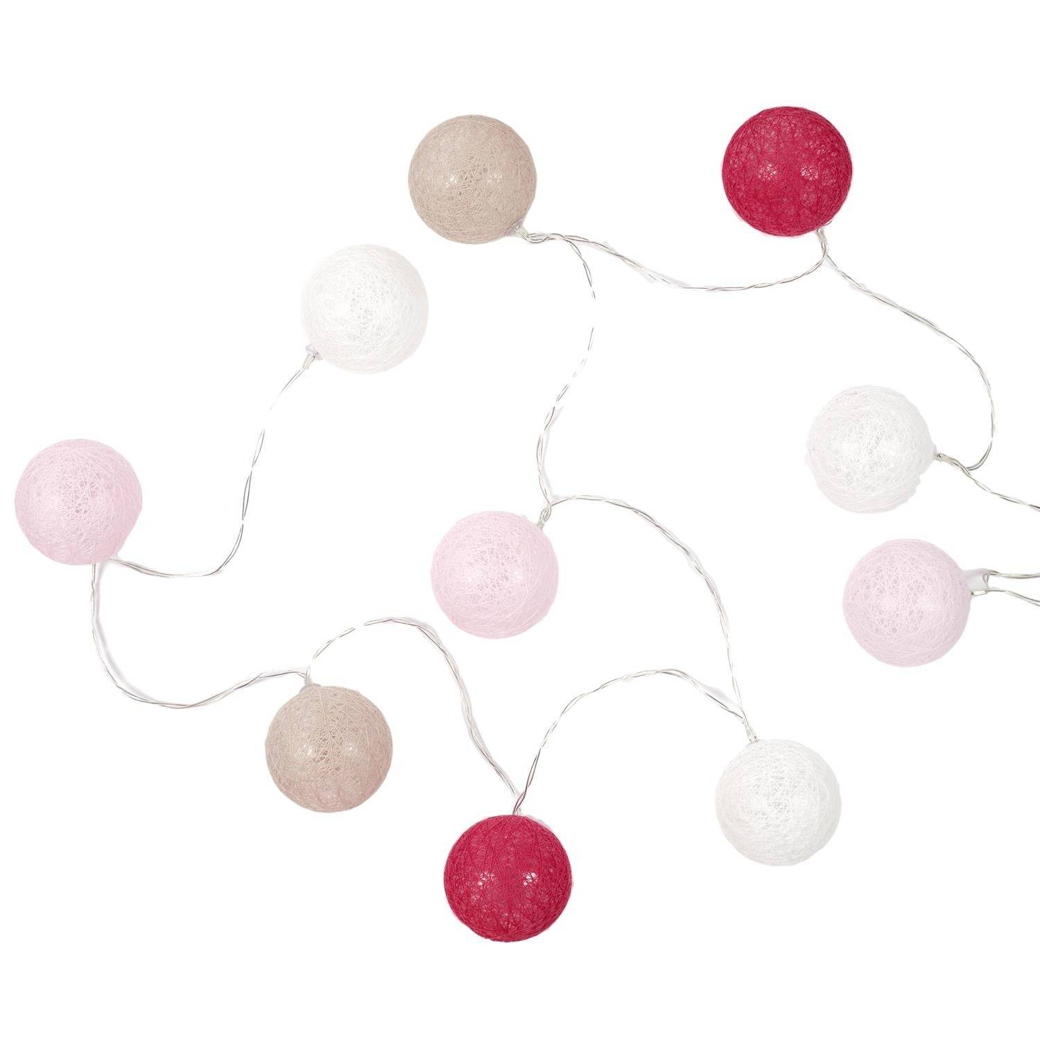 Entrepotbrico - GUIRLANDE BOULE ROSE 10 LED D6CM 1M92 M12 - Image 3