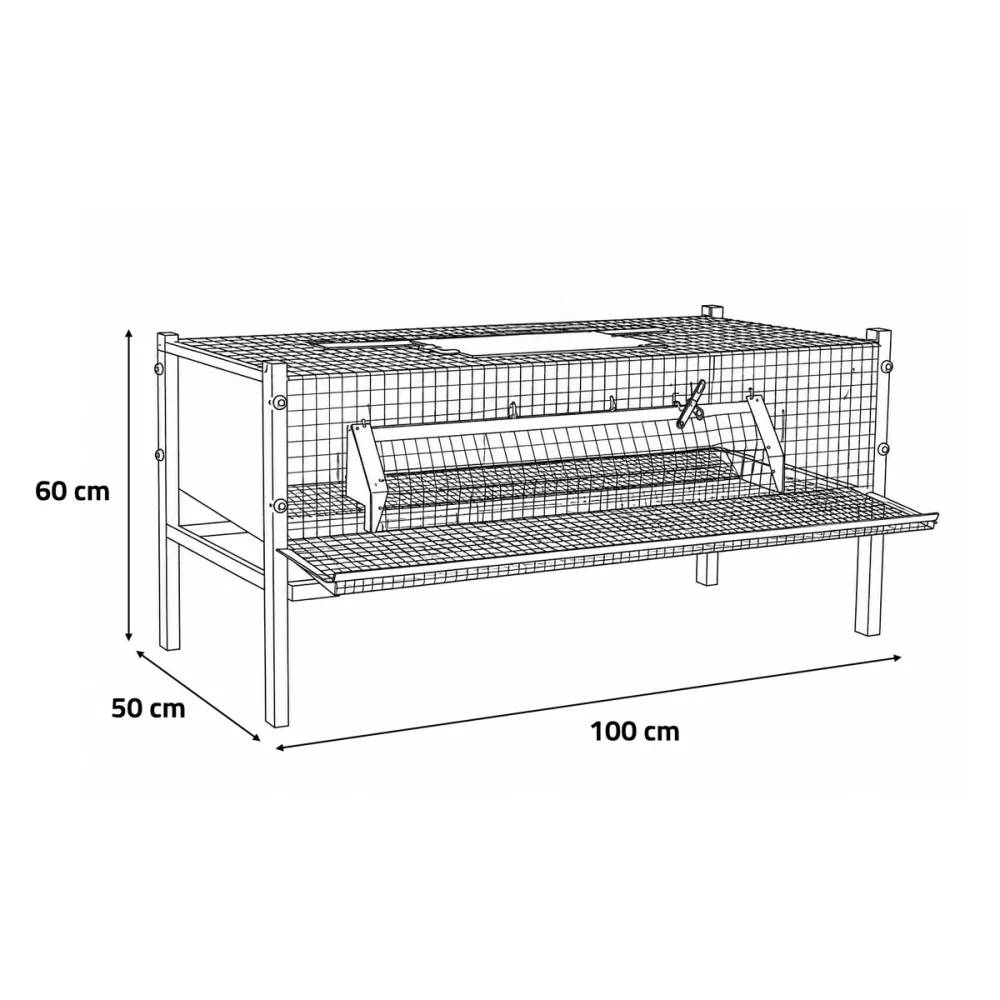 Cage en maille galvanisée pour cailles pondeuses (mini) - Image 3