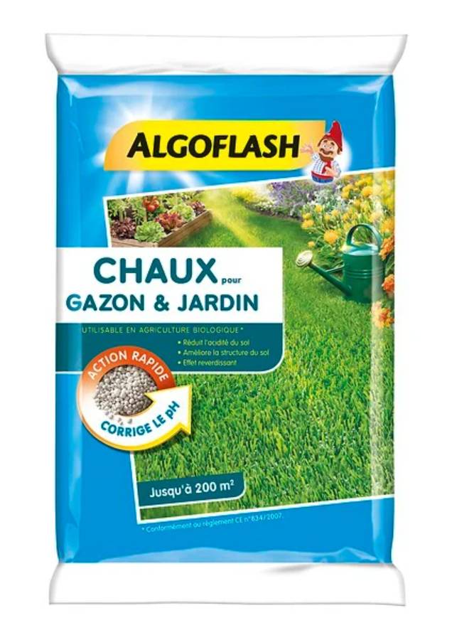 Algoflash - Chaux pour gazon et jardin 10 kg