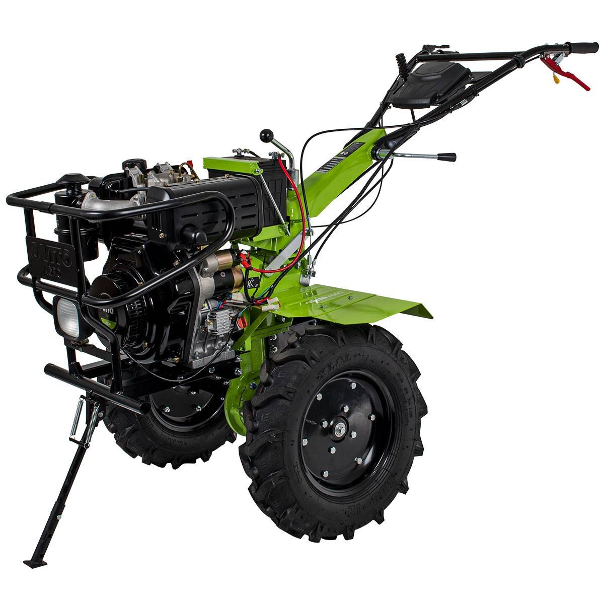 Motoculteur thermique diesel 12CV 4T Transmission directe Fraises et Butteur double VITO - Imagen 1