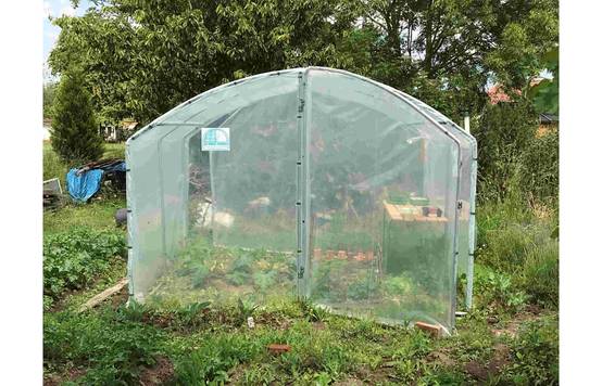 Serre tunnel de jardin - 22,5m² - 3 x 7,5 m - pieds droits - haute résistance à petit prix - LES SERRES TONNEAU - Image 4