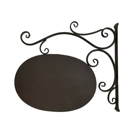 Enseigne plaque de porte écritoire mural jardin métal marron 50x39.5cm Chemin de campagne - Imagen 1