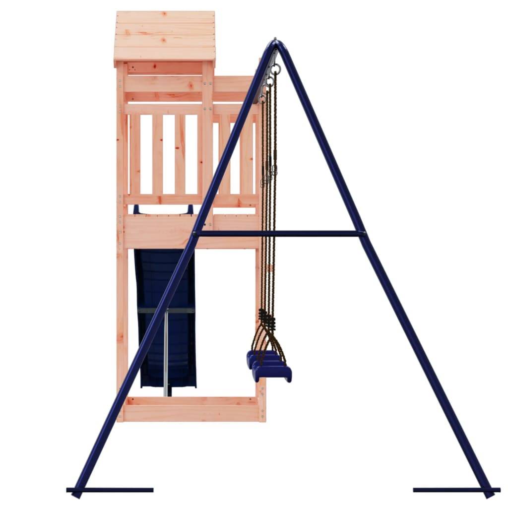 Helloshop26 - Aire de jeux d'extérieur balançoires toboggan portiques robuste jeux jardin 492 x 185 x 238 cm bois massif de douglas - Imagen 4