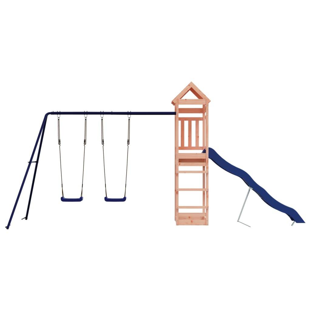 Helloshop26 - Aire de jeux d'extérieur balançoires toboggan portiques robuste jeux jardin 492 x 185 x 238 cm bois massif de douglas - Imagen 2
