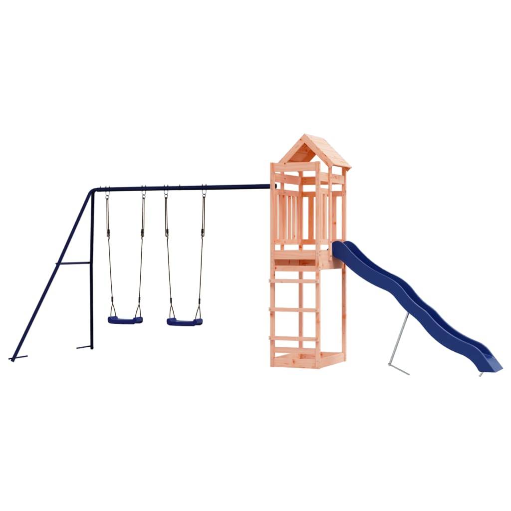 Helloshop26 - Aire de jeux d'extérieur balançoires toboggan portiques robuste jeux jardin 492 x 185 x 238 cm bois massif de douglas - Imagen 3