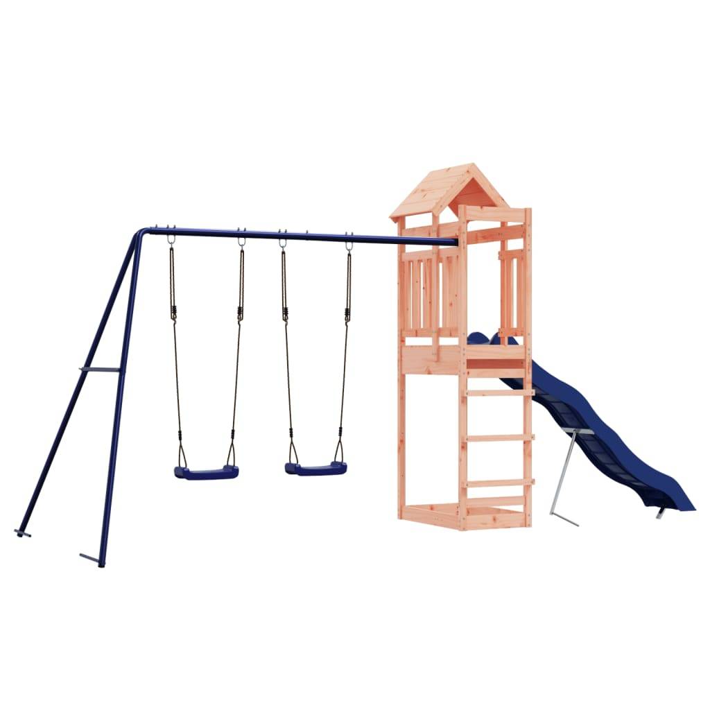 Helloshop26 - Aire de jeux d'extérieur balançoires toboggan portiques robuste jeux jardin 492 x 185 x 238 cm bois massif de douglas - Imagen 1
