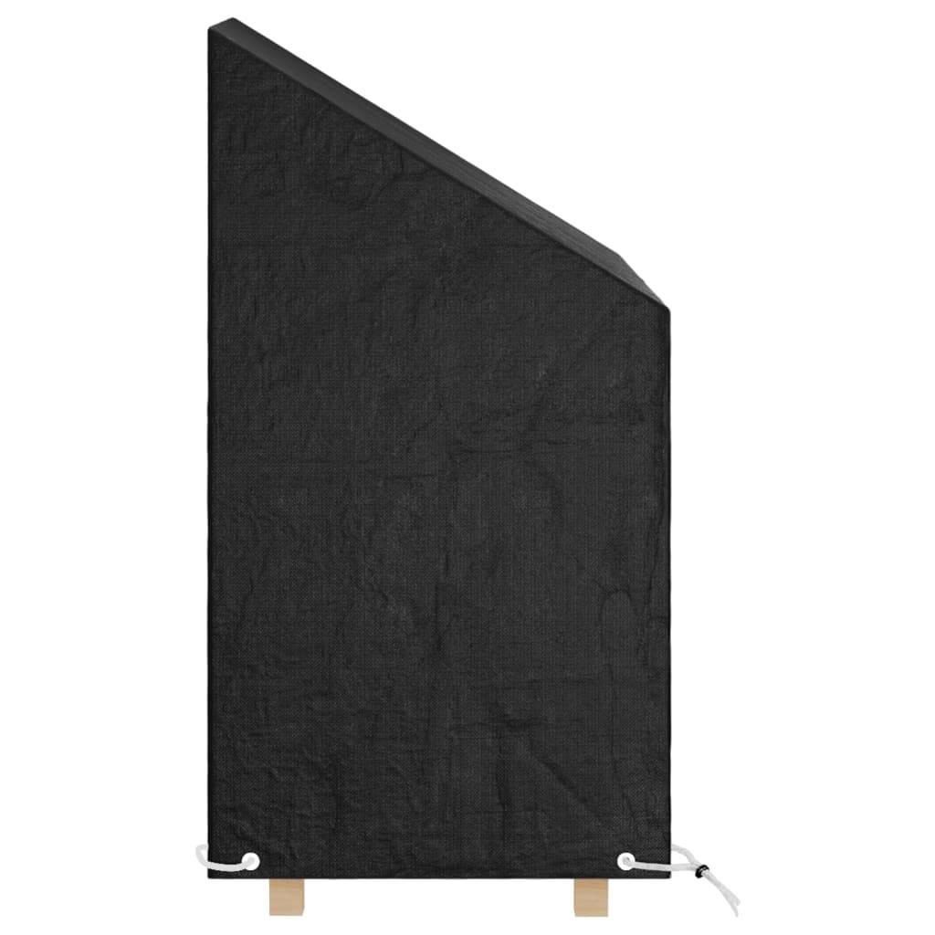 Housse de Protection pour Chaise de Jardin Haute PE Imperméable Anti-UV pour Fauteuil Extérieur Noir 65x65x80/120cm – ComfortXL Outdoor Living - Image 4