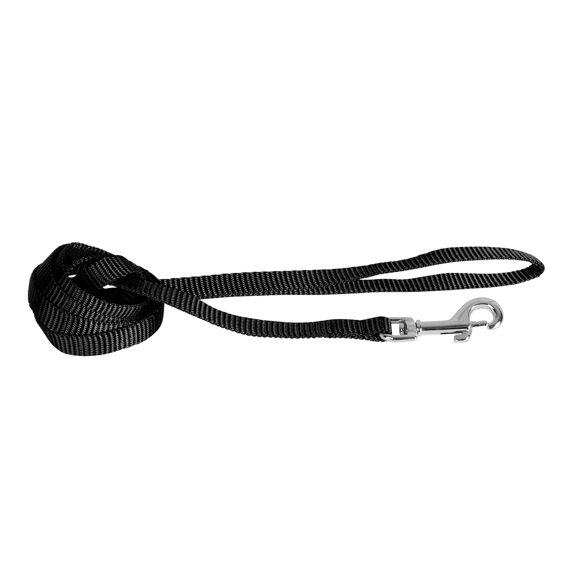 Laisse simple nylon noir Gamme Essentiel DOOGY CLASSIC