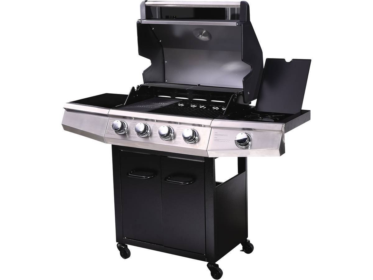 Barbecue Gaz "bingo 5" - 5 Brûleurs Dont 1 Latéral - 15.2kw + Housse Protection - Noir -habitat Et Jardin - Image 3