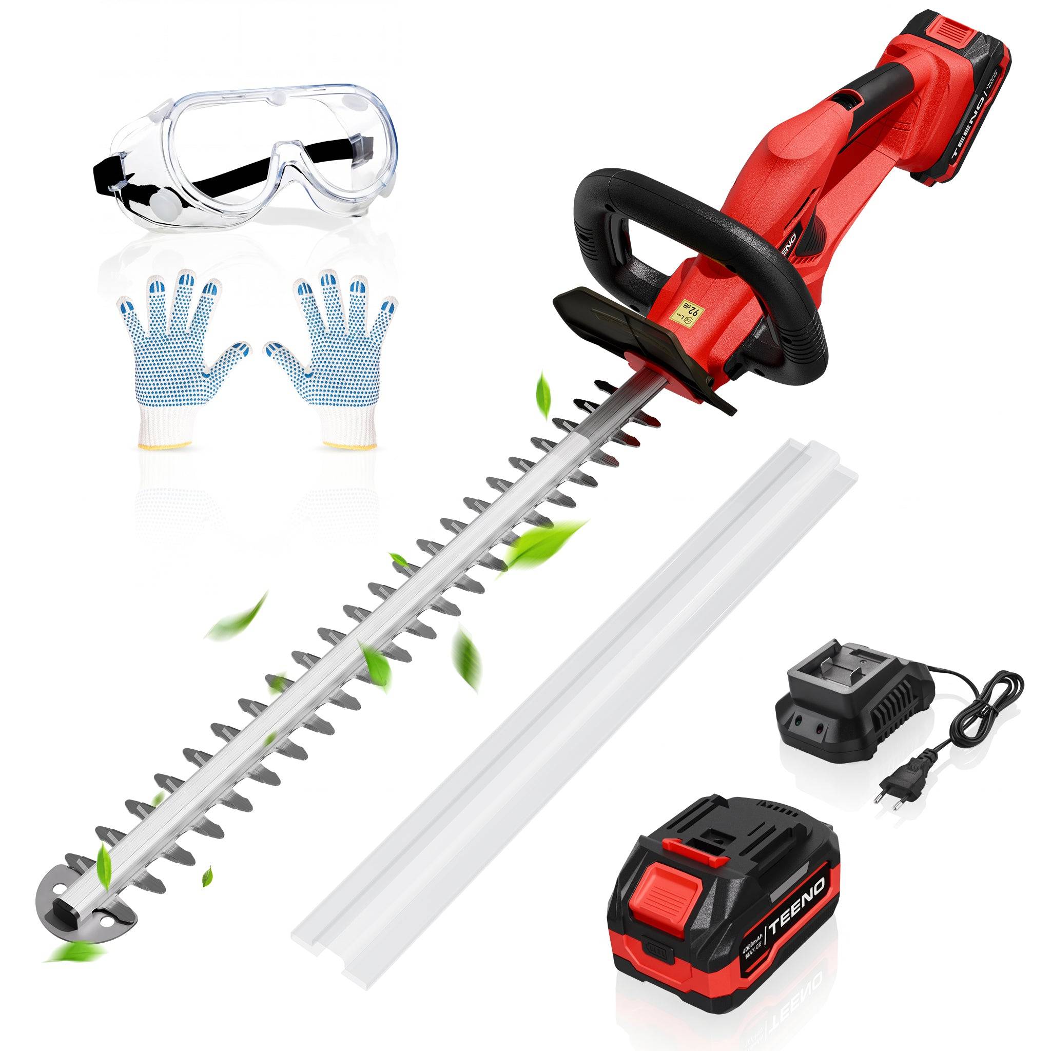 Taille-Haies sur Batterie 20V, 1 Batterie 4000mAh, Lame 52cm, Coupe 16mm, Idéal pour Jardin, Haies, Arbustes et Buissons - Image 1