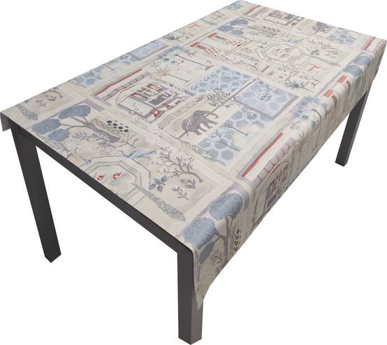 Nappe Composition PVC Base Polyester Anti-taches Jardin Taille 140X220 CM - Imagen 1