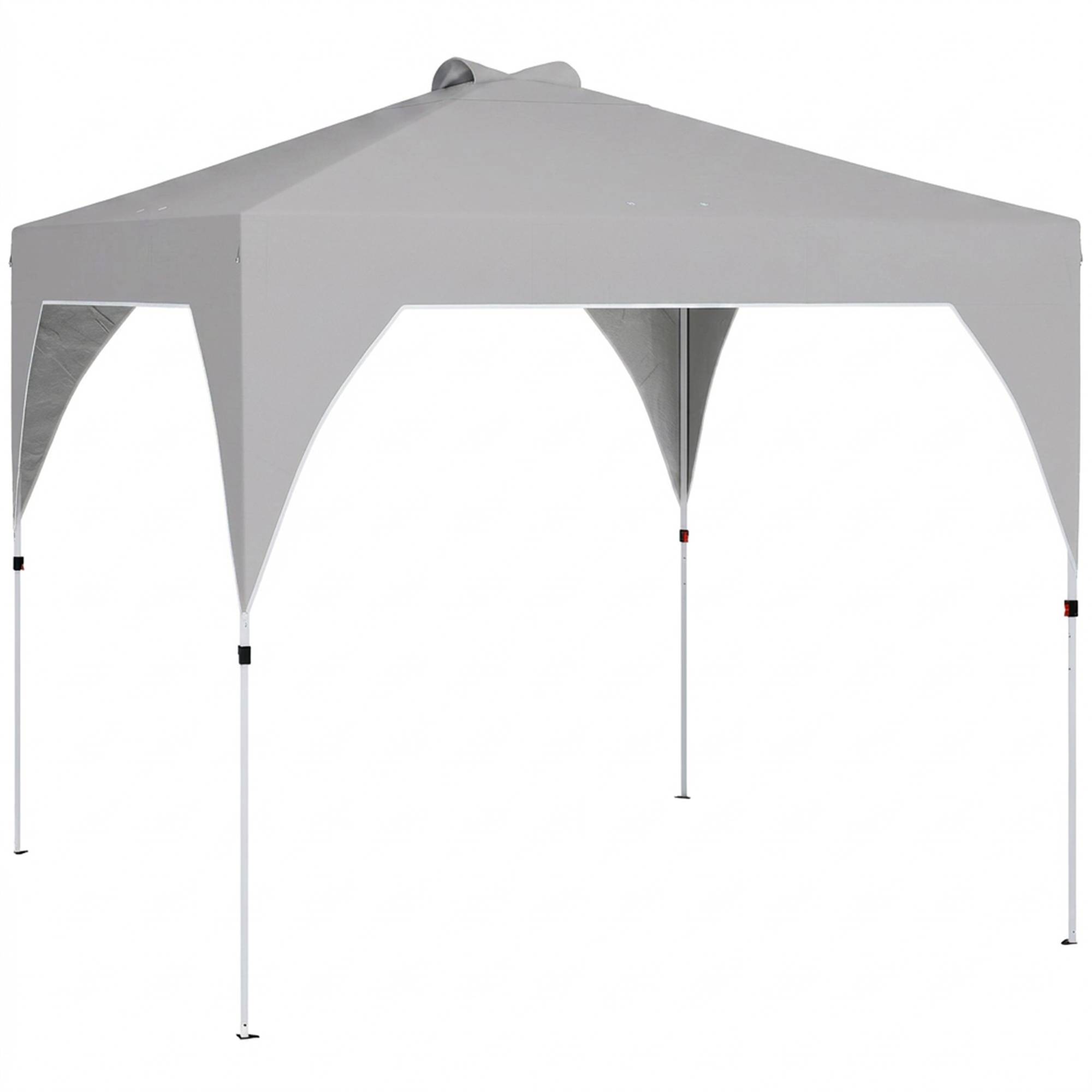 ComfortXL - Tonnelle Pliante Métal Oxford Repas Extérieurs Toit Ventilé Lestage 3x3m Gris - ComfortXL Outdoor Living - Image 1