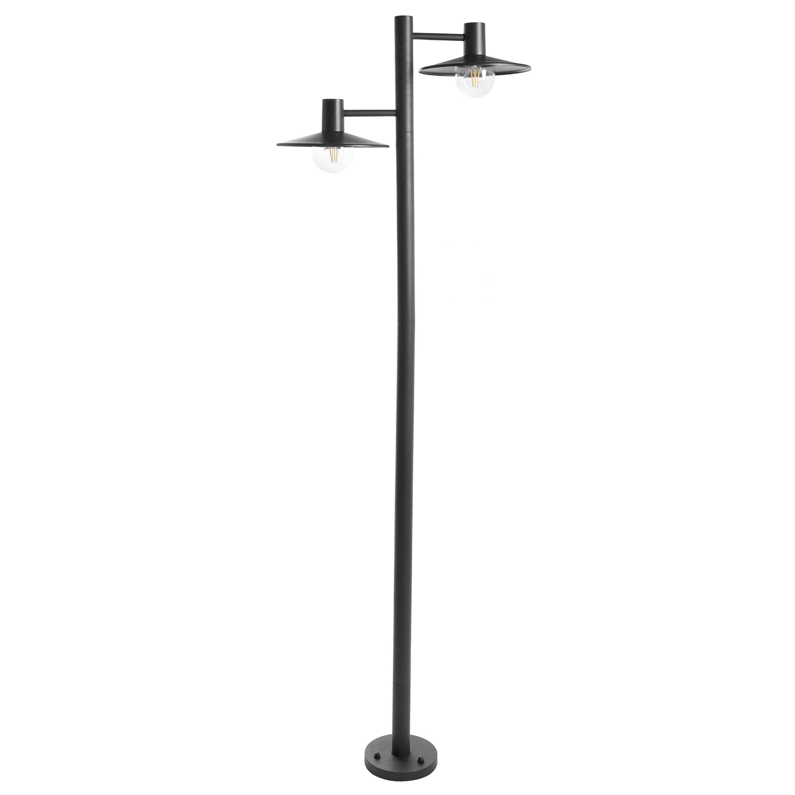 Beliani - Réverbère Aluminium Noir BARALIA - 65x30x205- Beliani - Image 2