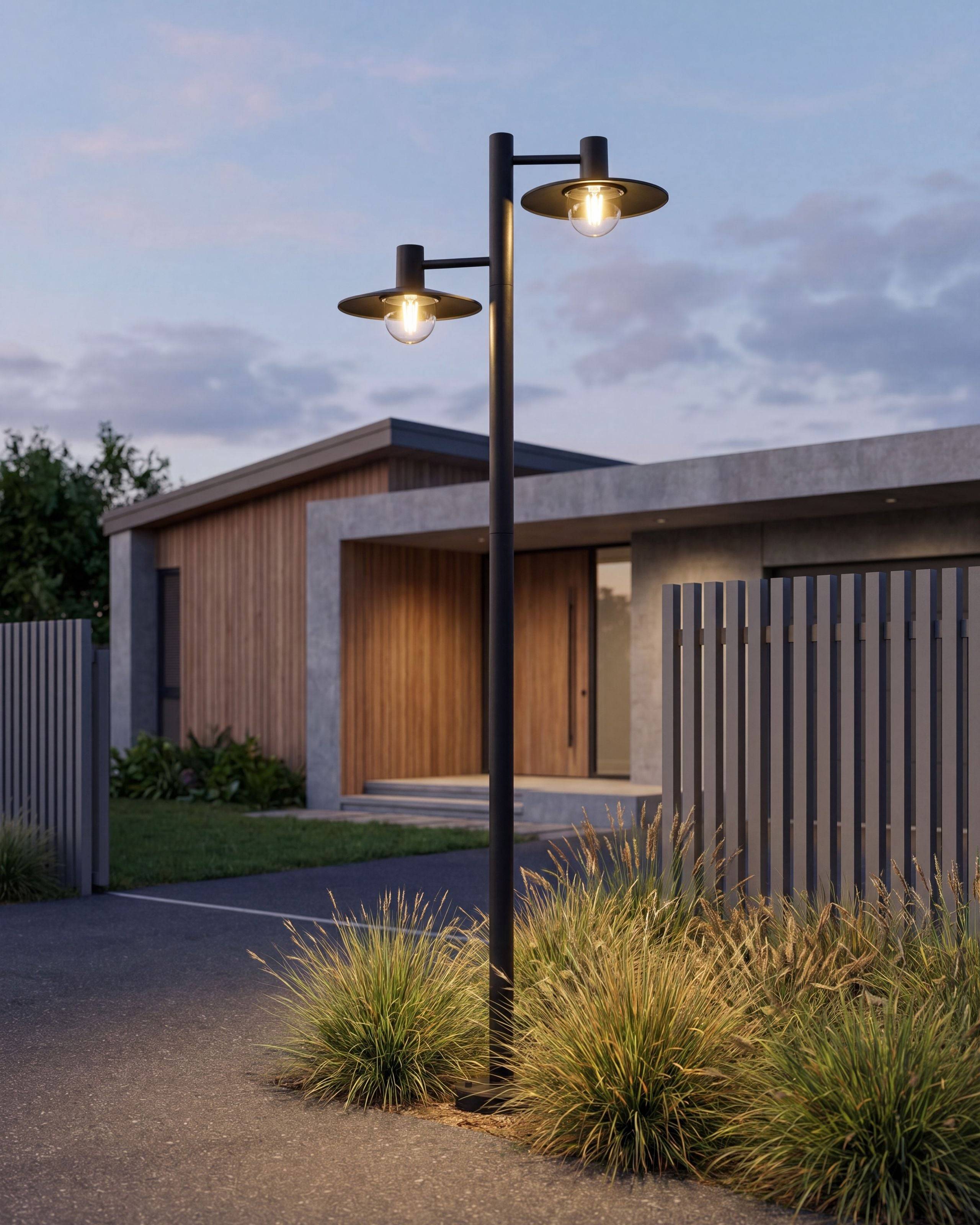 Beliani - Réverbère Aluminium Noir BARALIA - Beliani