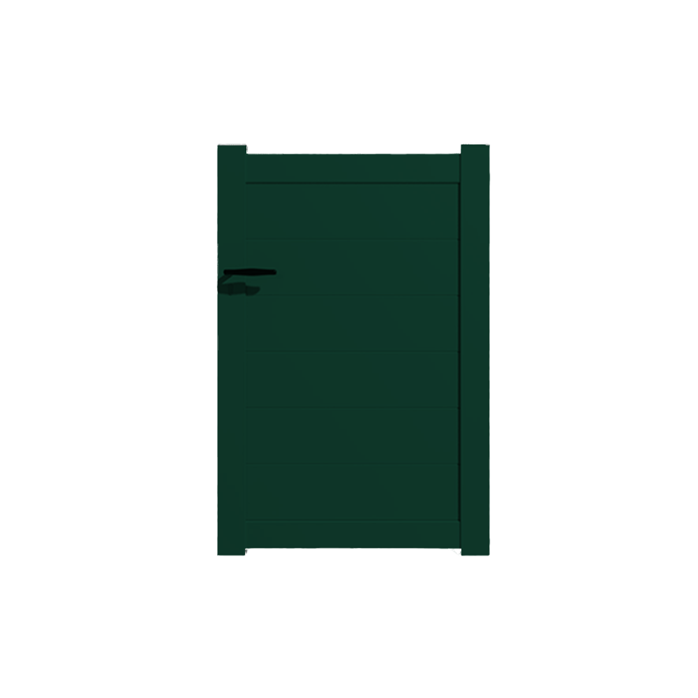 Portail Packit - Portillon alu modèle plein en kit dim. L.1000 (entre piliers) x H.1500 mm  Vert (RAL 6005)