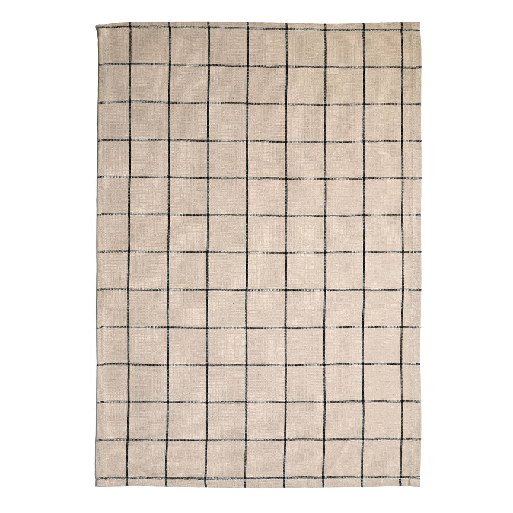 Home Maison - Torchon de cuisine en coton à motif carreaux - HOME MAISON - Coton - Beige - Image 3