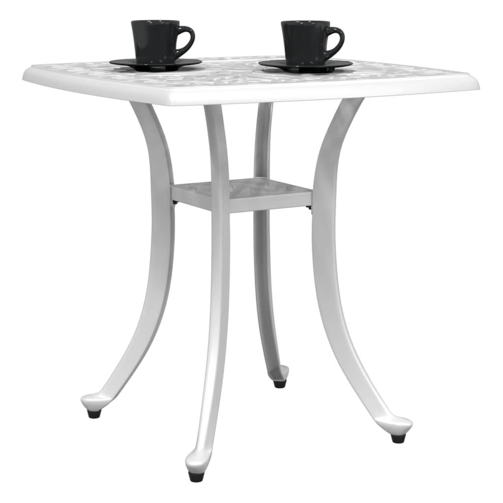 Maison Chic - Table de jardin - Table Extérieure - Table De Patio blanc 53x53x53 cm aluminium coulé-JU13727 - Image 4