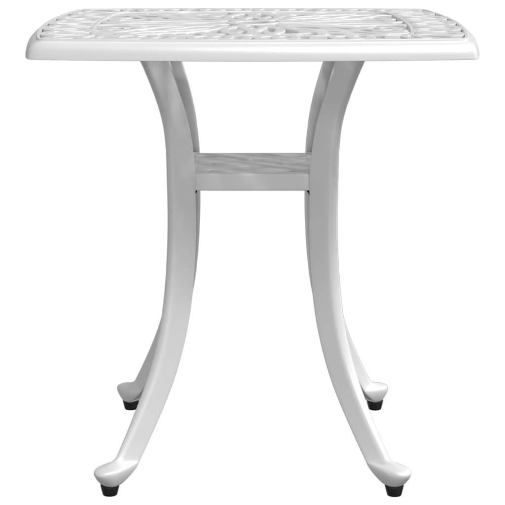 Maison Chic - Table de jardin - Table Extérieure - Table De Patio blanc 53x53x53 cm aluminium coulé-JU13727 - Image 6