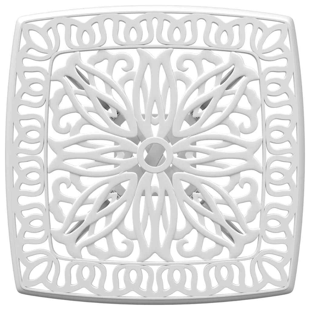 Maison Chic - Table de jardin - Table Extérieure - Table De Patio blanc 53x53x53 cm aluminium coulé-JU13727 - Image 8