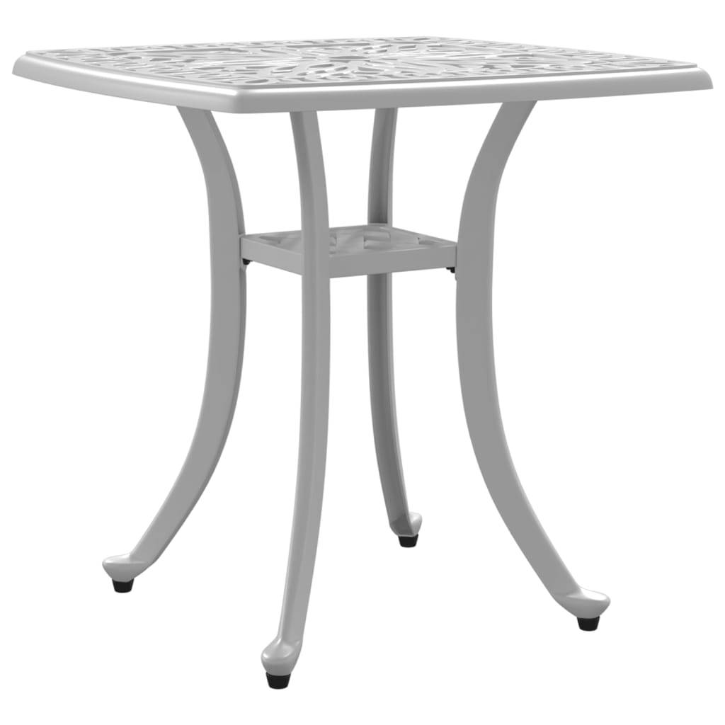 Maison Chic - Table de jardin - Table Extérieure - Table De Patio blanc 53x53x53 cm aluminium coulé-JU13727 - Image 1