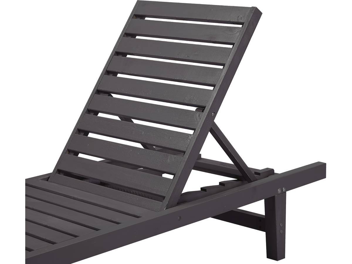 Habitat Et Jardin - Lot De 2 Bains De Soleil En Bois "rawai" - Gris -habitat Et Jardin - Imagen 4
