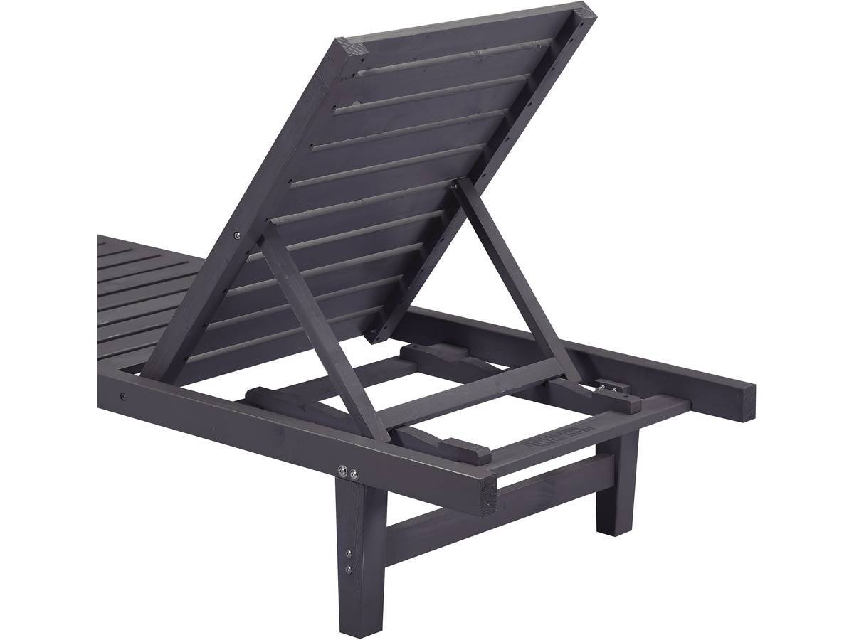 Habitat Et Jardin - Lot De 2 Bains De Soleil En Bois "rawai" - Gris -habitat Et Jardin - Imagen 3