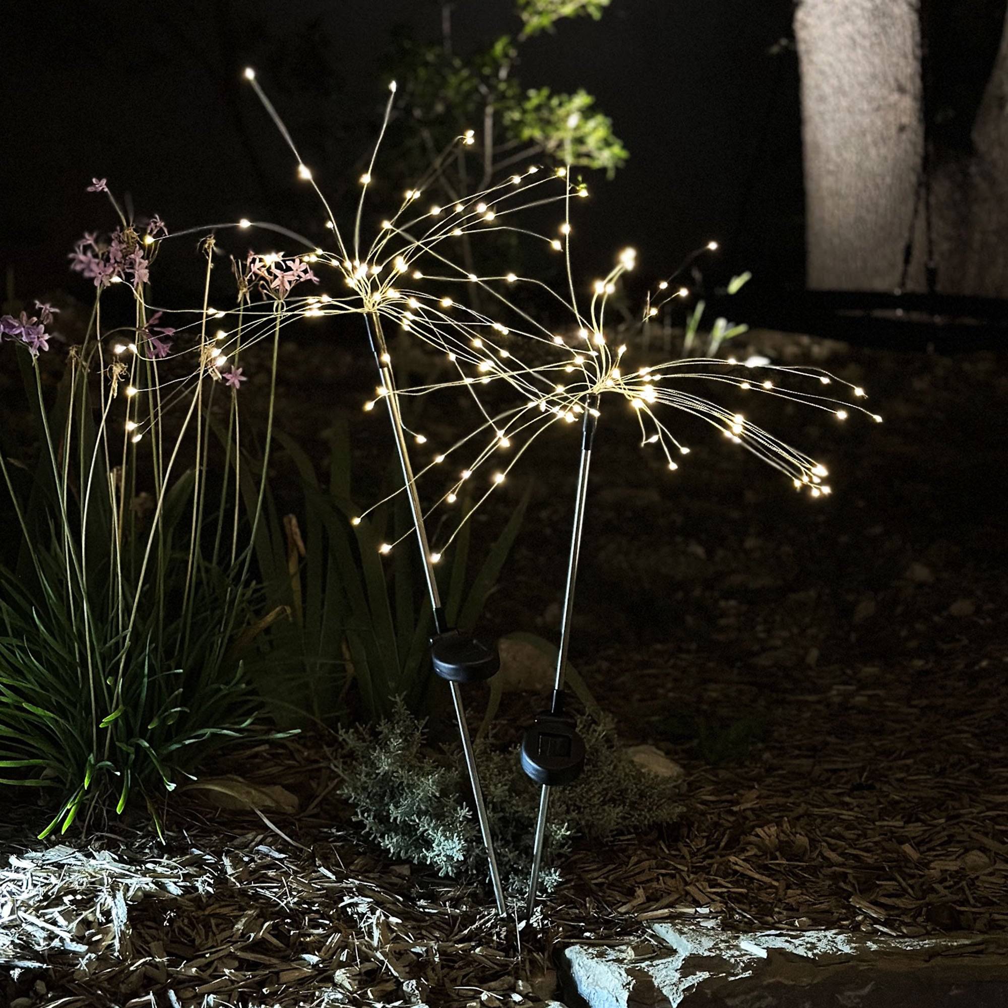Lumisky - 2 Balises solaires à planter FIREWORKS SPIKE H97cm - Imagen 2