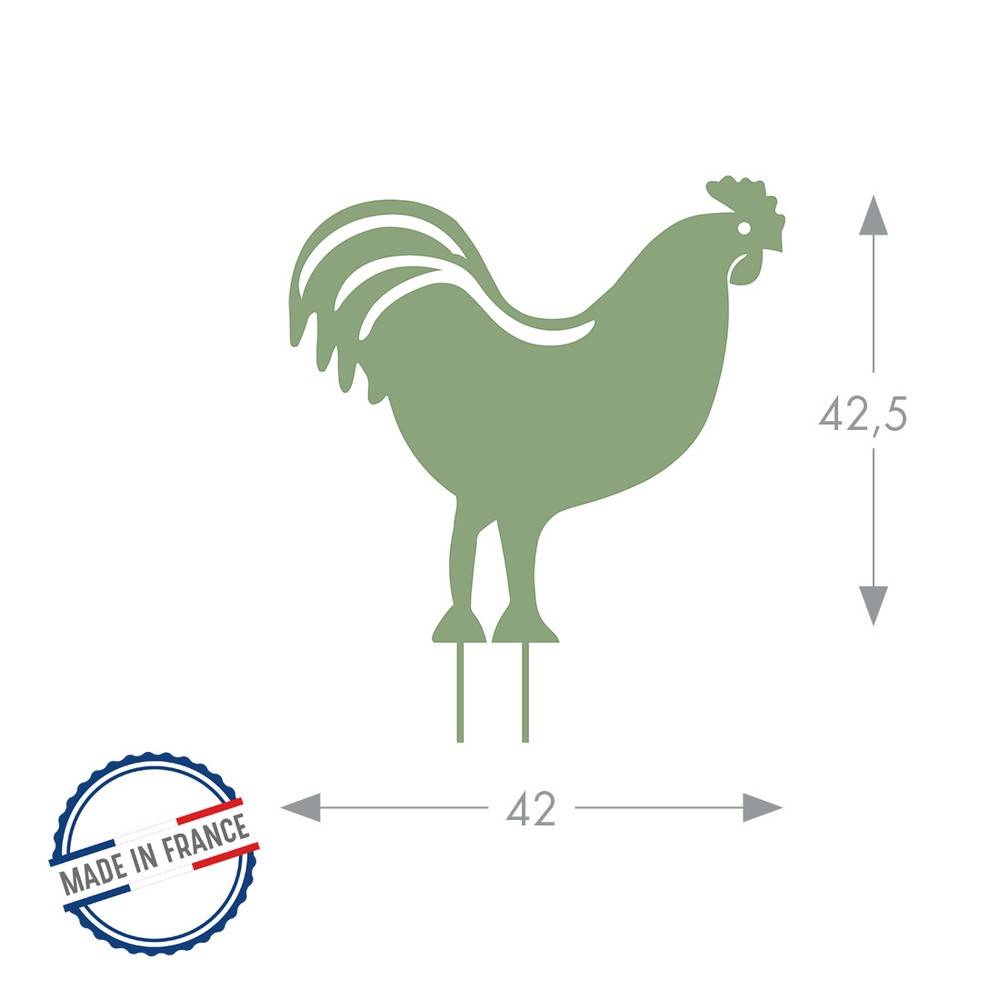 Louis Moulin - Figurine à piquer Coq - 42,5x42 cm - vert clair Louis Moulin - Imagen 2