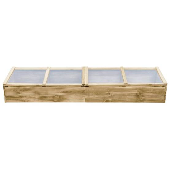 Serre Châssis Bois Pin Imprégné Jardin Potager Protection Hivernale 200cm - ComfortXL Outdoor Living - Image 2