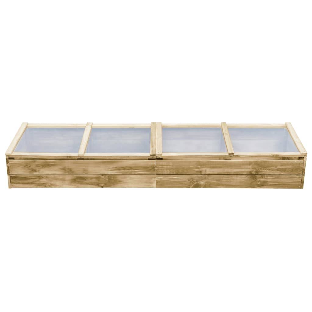 Serre Châssis Bois Pin Imprégné Jardin Potager Protection Hivernale 200cm - ComfortXL Outdoor Living - Image 2
