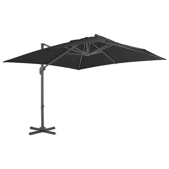 PANGIVO - Parasol déporté aluminium anthracite 300 x 300 x 258 cm, Poids:20.14kg - PANGIVO - Image 1
