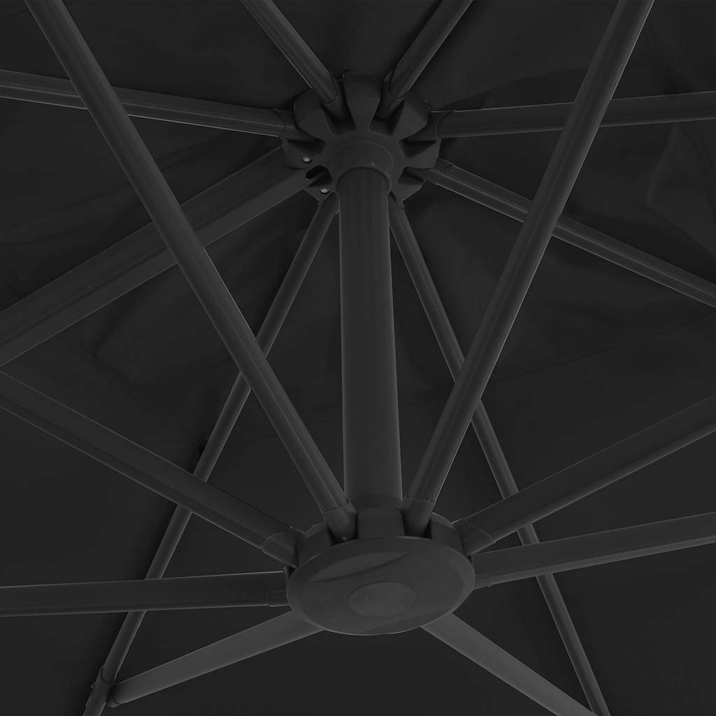 PANGIVO - Parasol déporté aluminium anthracite 300 x 300 x 258 cm, Poids:20.14kg - PANGIVO - Image 6