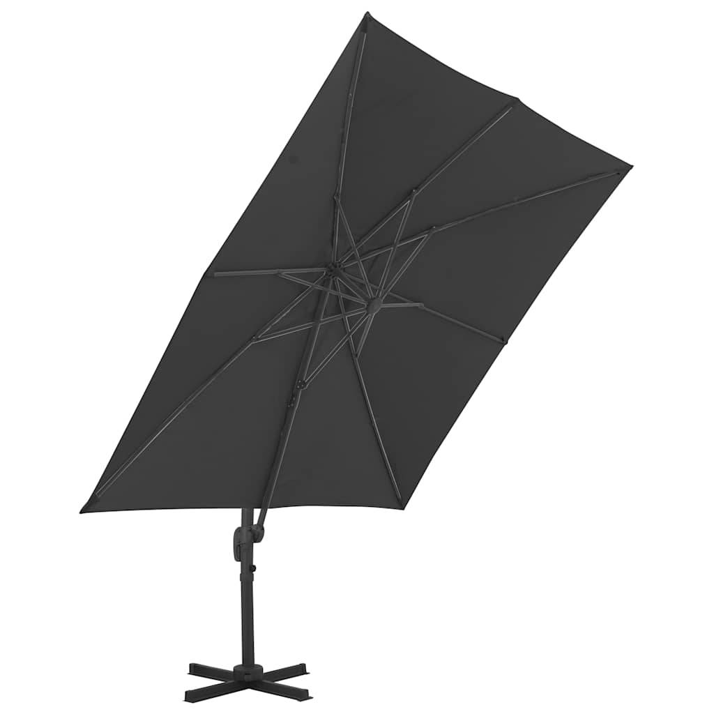 PANGIVO - Parasol déporté aluminium anthracite 300 x 300 x 258 cm, Poids:20.14kg - PANGIVO - Image 3