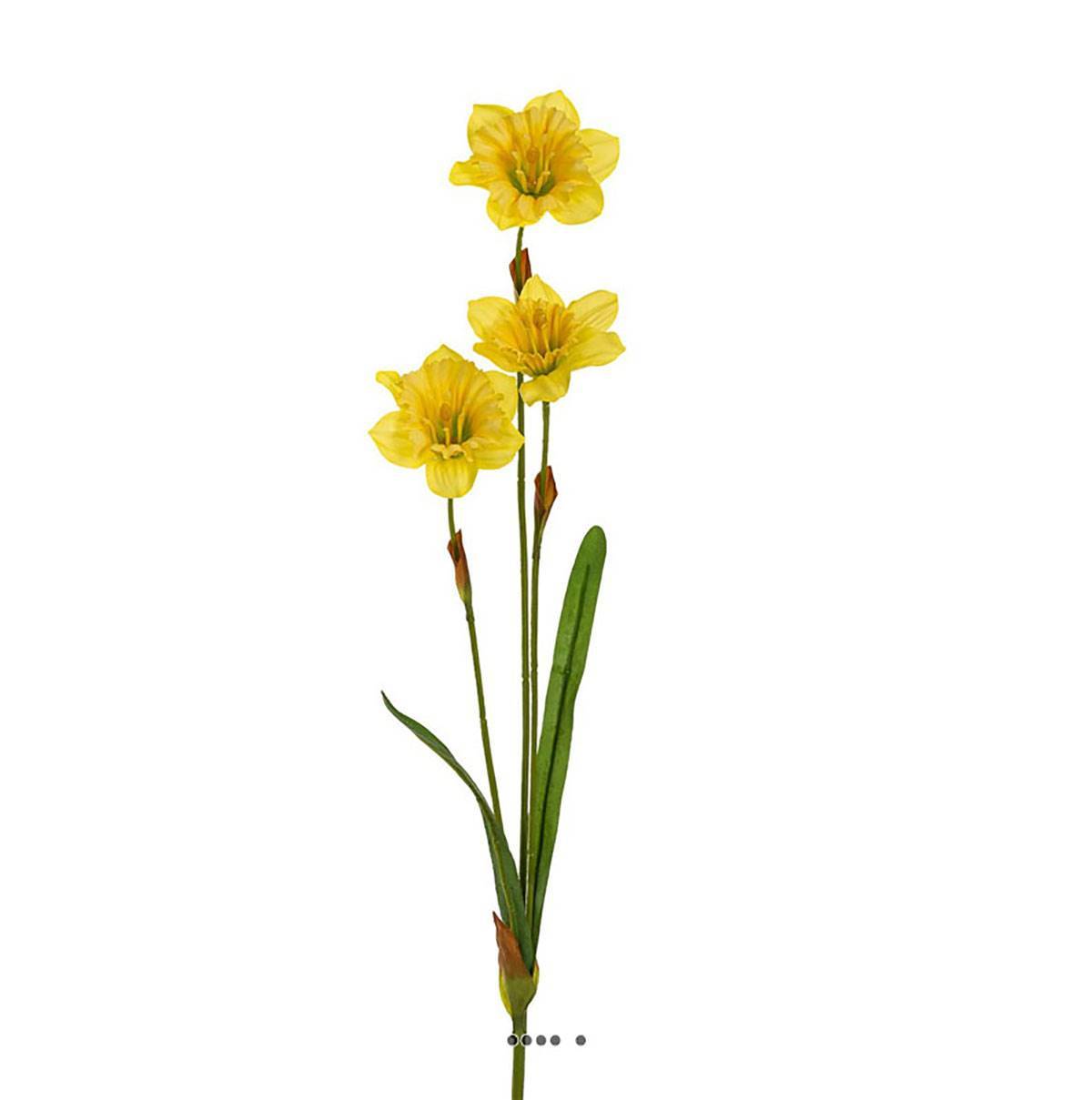 Artificielles - Jonquilles artificielles en tige 3 têtes H 58 cm Jaune - couleur: Jaune - Imagen 1