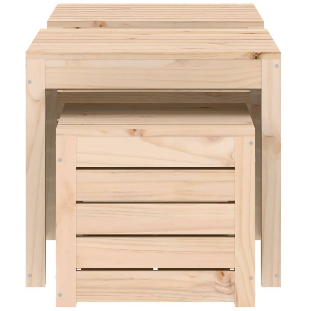 Helloshop26 - Ensemble de boîtes de jardin 3 pièces bois de pin massif - Imagen 3