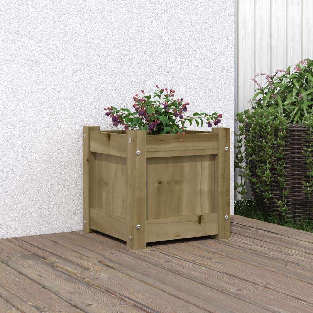 Maison Chic - Jardinière - Bac à Fleurs - Pot De Fleurs 31x31x31 cm bois de pin imprégné - Imagen 2