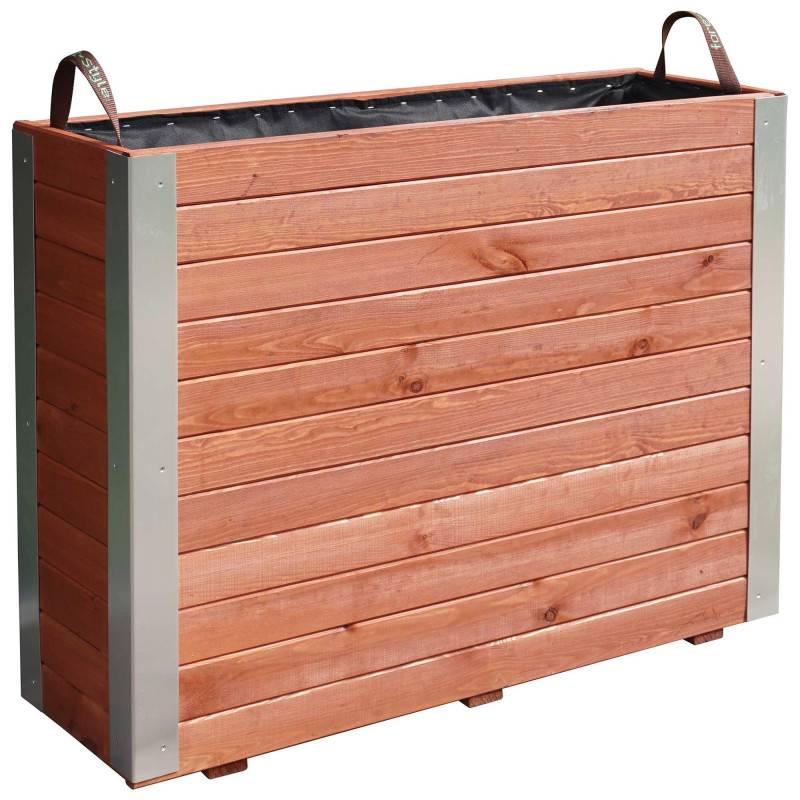 Forest Style - Bac à fleurs en bois lasuré 100 x 30 x 78,5 cm Bambou - Imagen 1