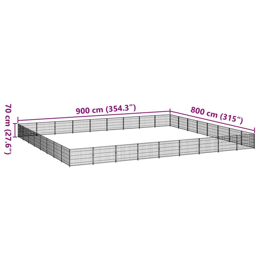 Vidaxl - Chenil Argenté 72 m² Acier vidaXL 3082191 - Imagen 3