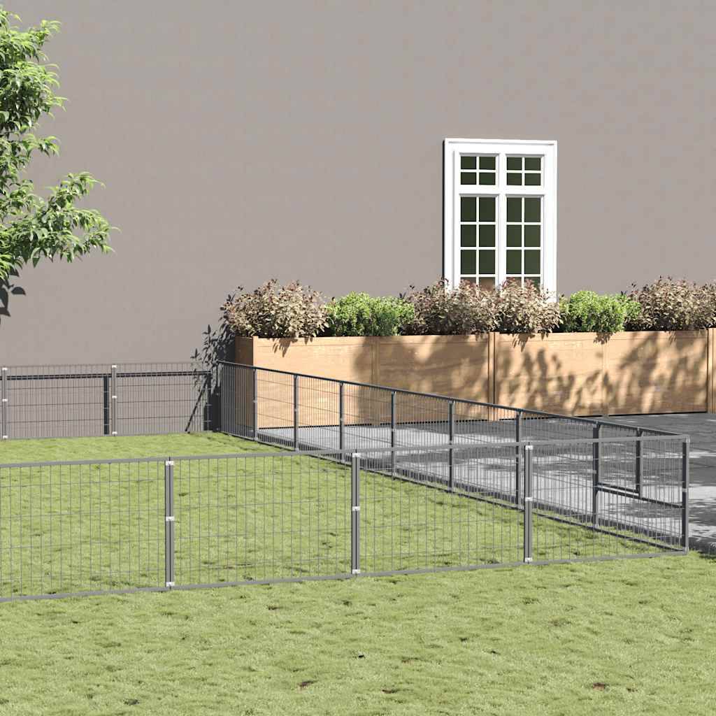 Vidaxl - Chenil Argenté 72 m² Acier vidaXL 3082191 - Imagen 1