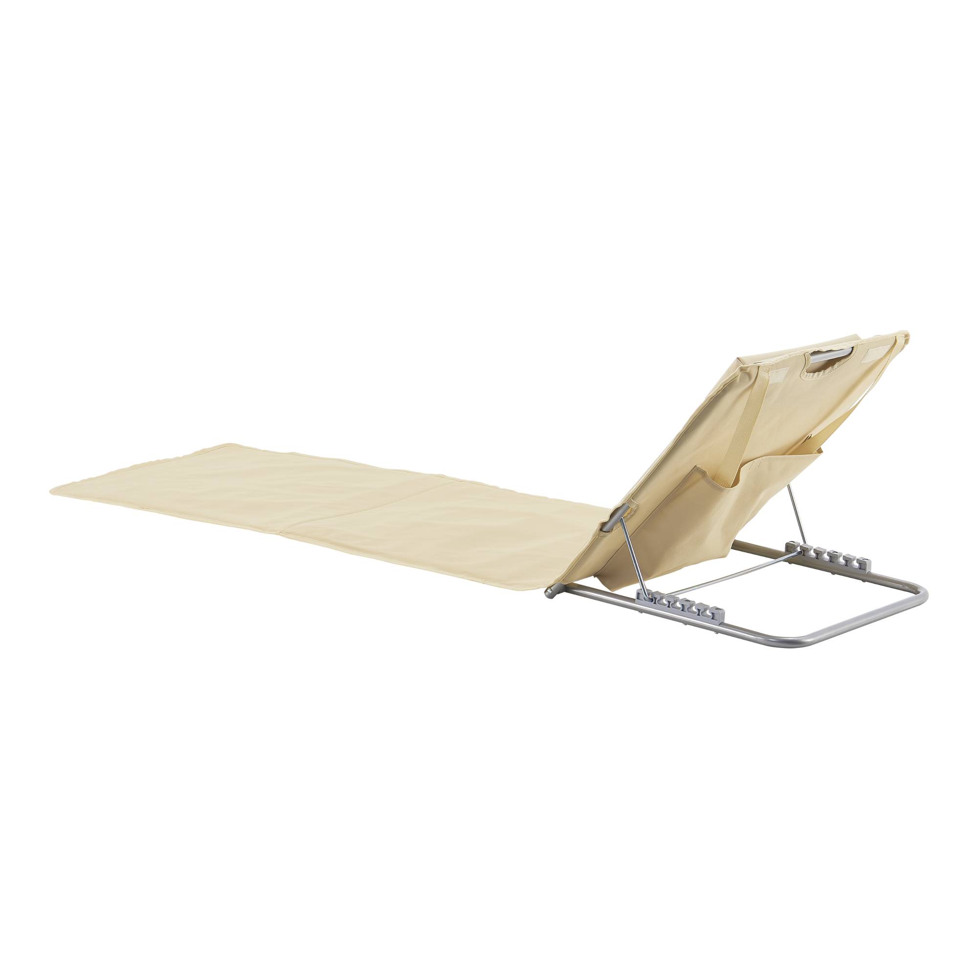 Conjunto de 2 colchonetas de playa Cellorigo con respaldo inclinable 160 x 49 cm beige [en.casa] - Imagen 5