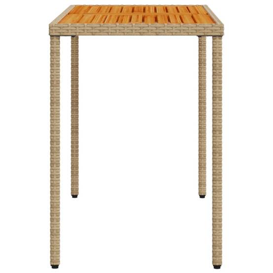 Table de jardin bois d'acacia beige 115 x 54 x 74 cm - PANGIVO - Image 5