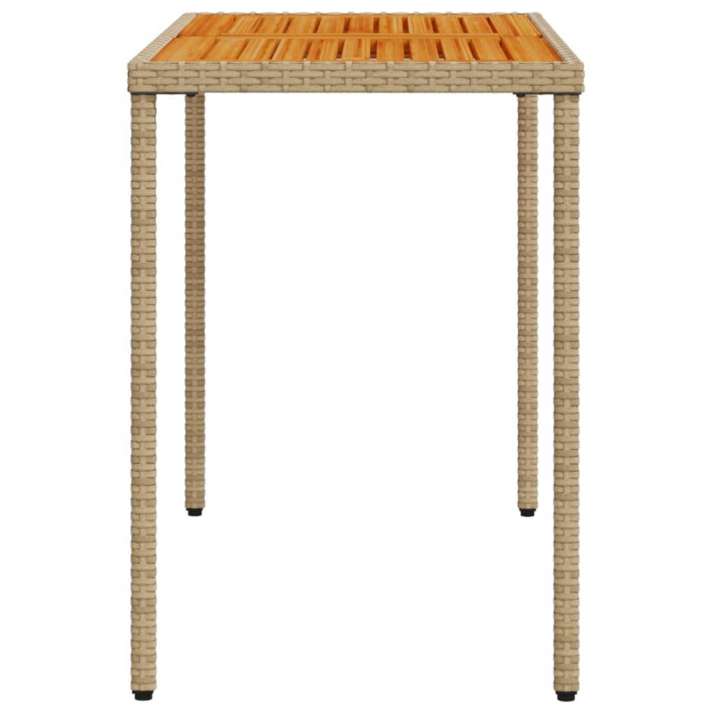 Table de jardin bois d'acacia beige 115 x 54 x 74 cm - PANGIVO - Image 5