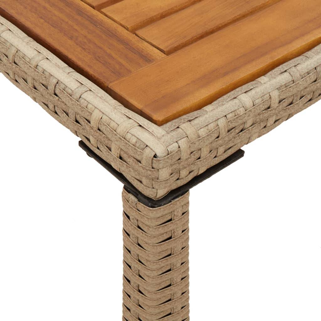 Table de jardin bois d'acacia beige 115 x 54 x 74 cm - PANGIVO - Image 8
