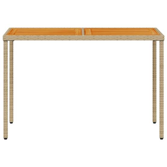 Table de jardin bois d'acacia beige 115 x 54 x 74 cm - PANGIVO - Image 4