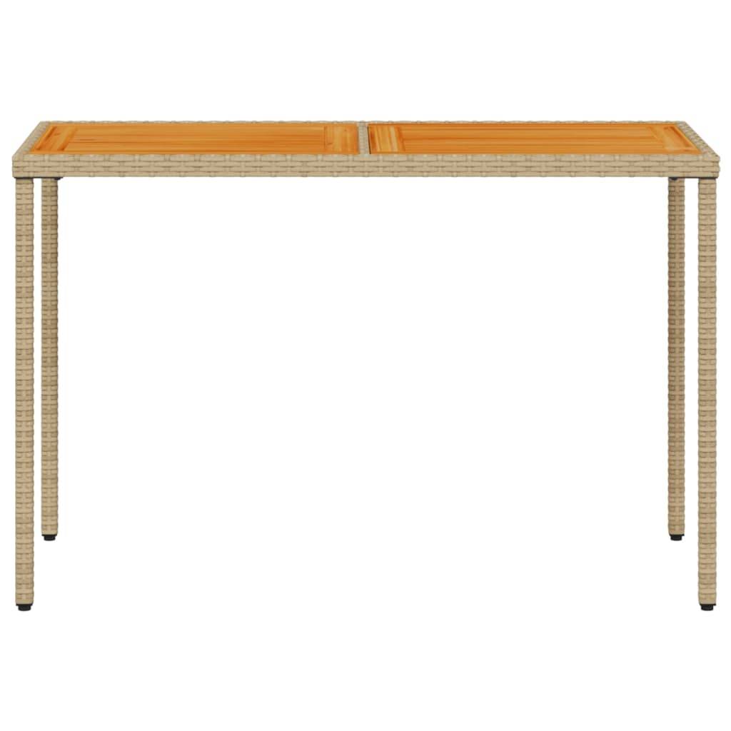 Table de jardin bois d'acacia beige 115 x 54 x 74 cm - PANGIVO - Image 4